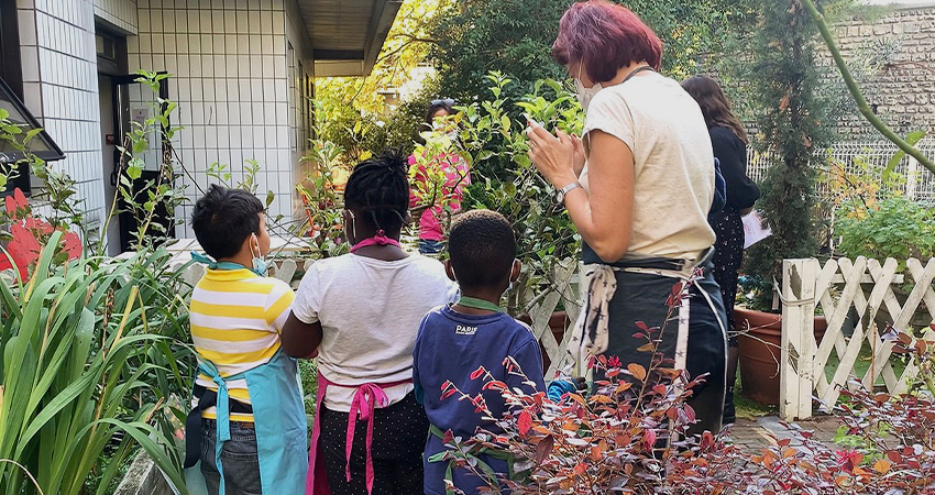 actions dans l'hopital : jardin des soins